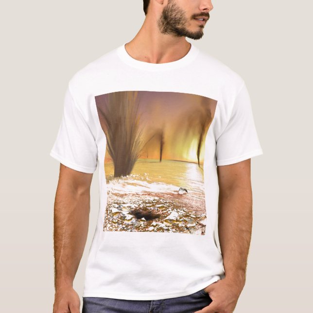 Martian South polar glass cap Tee Shirt (Framsida)