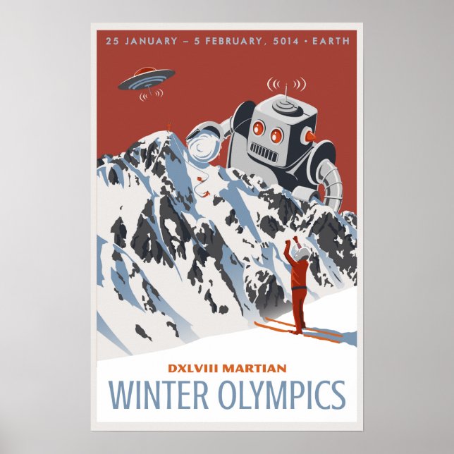 Martian Winter Olympics Poster (Framsidan)