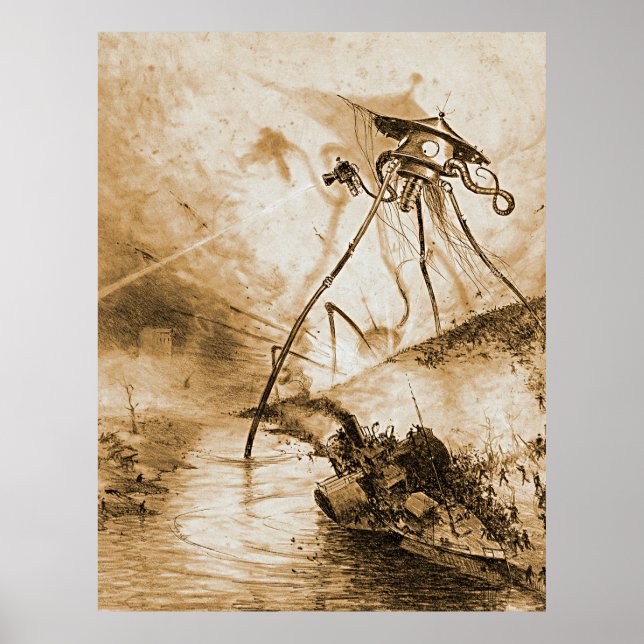 Martianerna krig i Thames-dalen Poster (Framsidan)