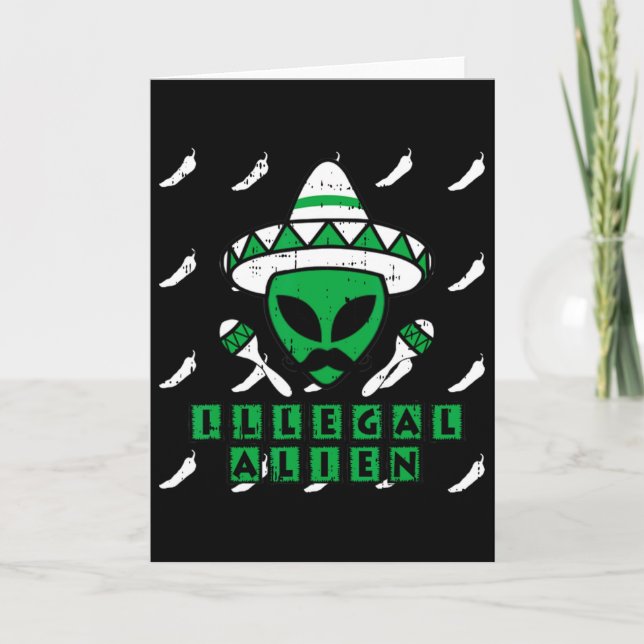 Martianisk Illegal Utomjording Mexikansk Area-51 R Kort (Framsida)