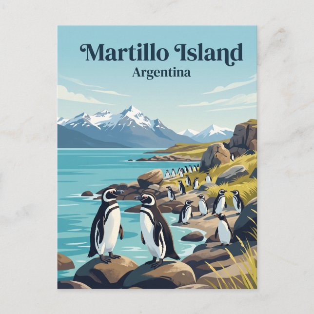 Martillo Island Argentina Vykort (Framsida)