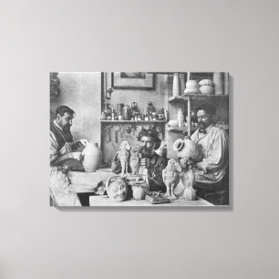 Martin-bröderna i studion i Southall Canvastryck