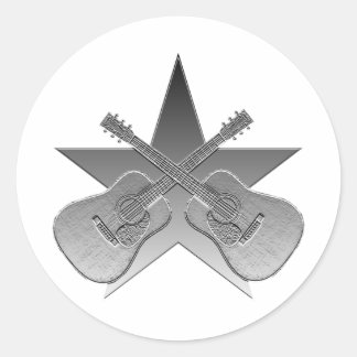 Martin D28 Metallic Star Runt Klistermärke