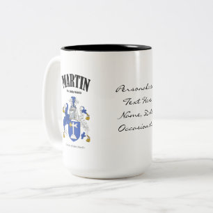 Martin Family Crest, Translation & Meaning Två-Tonad Mugg