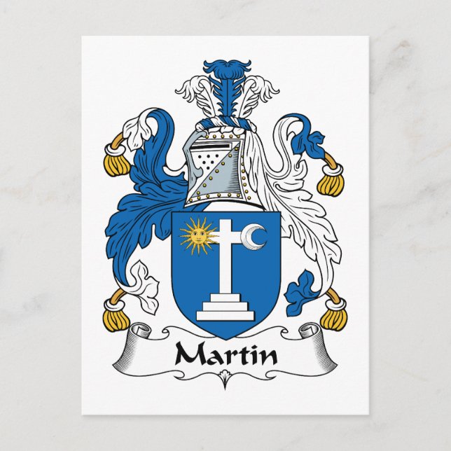 Martin Family Crest Vykort (Framsida)