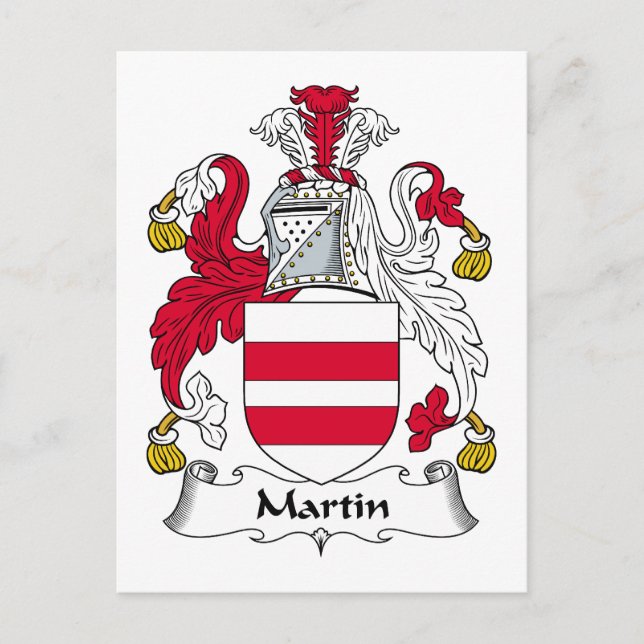 Martin Family Crest Vykort (Framsida)
