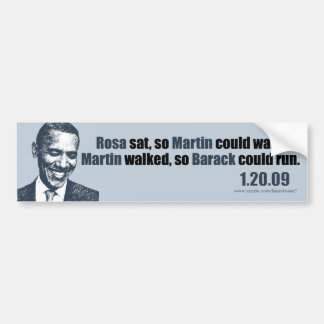 Martin gick, så Barack kunde köra Bildekal