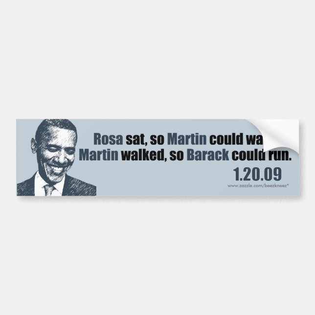 Martin gick, så Barack kunde köra Bildekal (Framsidan)