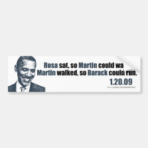 Martin gick, så Barack kunde köra Bildekal