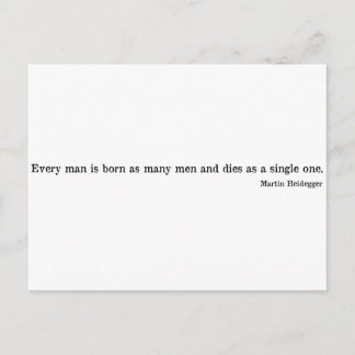 Martin Heidegger skjorta 1 Vykort