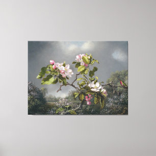 MARTIN J. HEADE - Apple Blommars and Hummingbird - Canvastryck