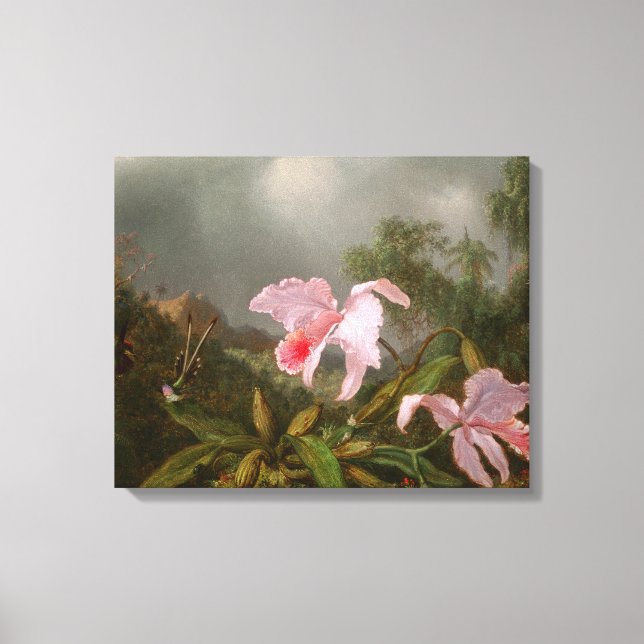 MARTIN J. HEADE Jungle Orchids & Hummingbird 1872 Canvastryck (Framsida)