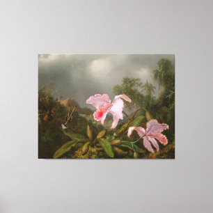 MARTIN J. HEADE Jungle Orchids & Hummingbird 1872 Canvastryck