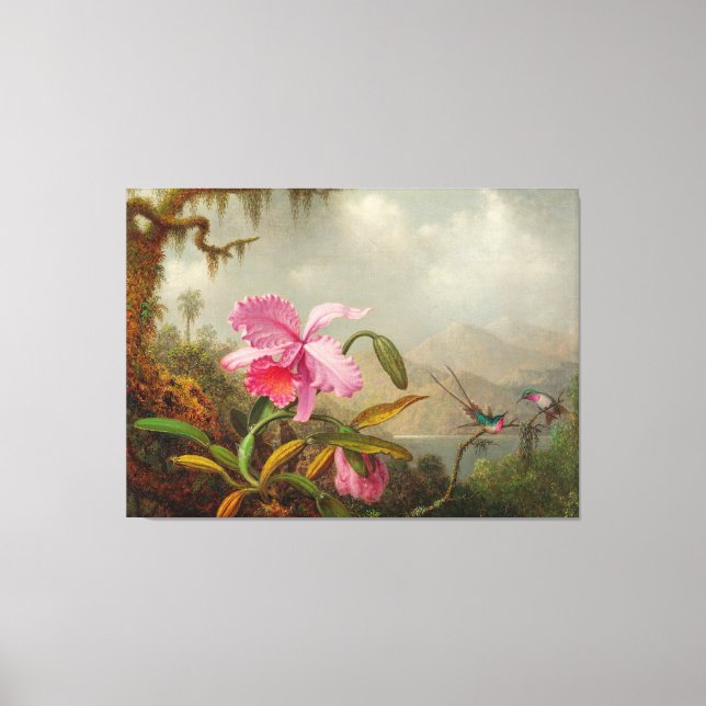 MARTIN J. HEADE Orchid and Hummingbird (1875-90) Canvastryck (Framsida)