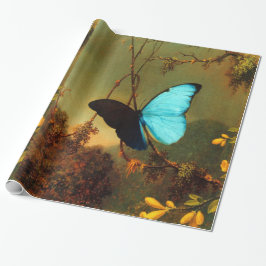 Martin Johnson Heade Blue Morpho Butterfly Vintage Presentpapper