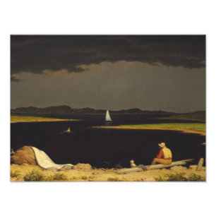 Martin Johnson Heade - nära Thunderstorm Fototryck