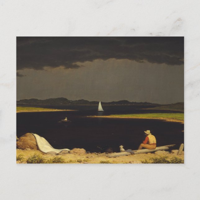 Martin Johnson Heade - nära Thunderstorm Vykort (Framsida)