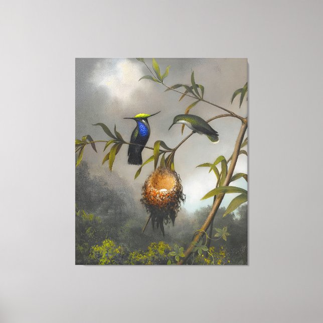 MARTIN JOHNSON HEADE - Svartbröst Plovercrest Canvastryck (Framsida)