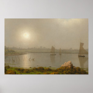 Martin Johnson Heade - York Harbour, Kusten i Main Poster