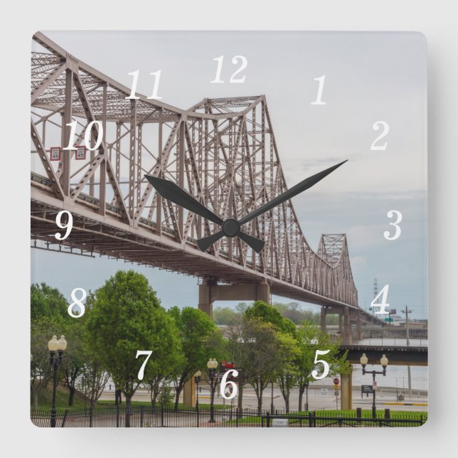 Martin Luther Bridge Wall Clock Fyrkantig Klocka (Framsida)