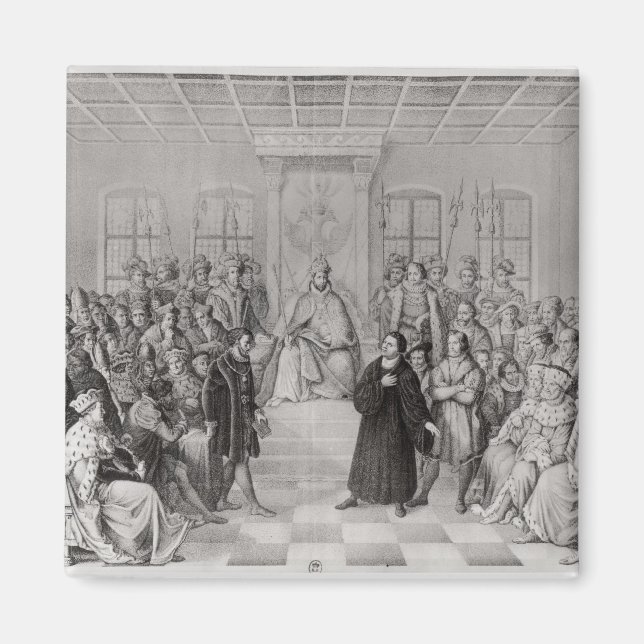 Martin Luther framför Charles V Magnet (Framsidan)