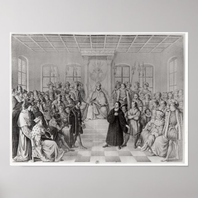 Martin Luther framför Charles V Poster (Framsidan)