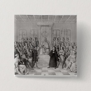 Martin Luther framme av Charles V Knapp