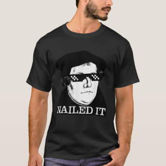 Martin Luther Funny Sunglasses Reformation Graphic T Shirt