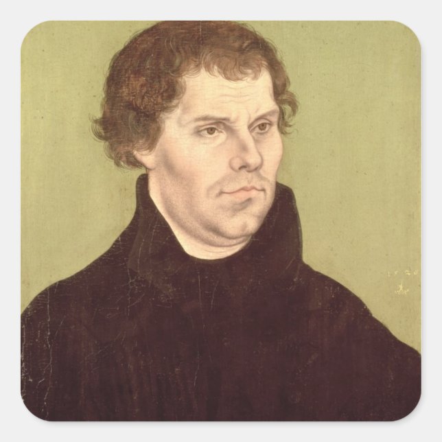 Martin Luther Fyrkantigt Klistermärke (Framsida)