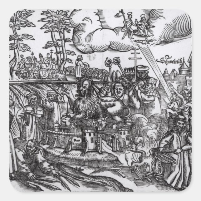 Martin Luther Fyrkantigt Klistermärke (Framsida)