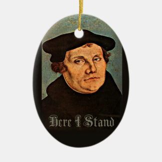 Martin Luther, här som jag står Julgransprydnad Keramik