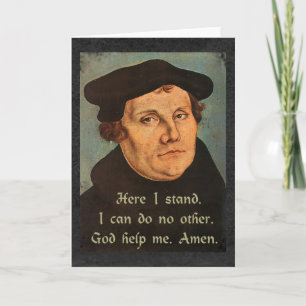 Martin Luther här står jag för Religiösan Kort