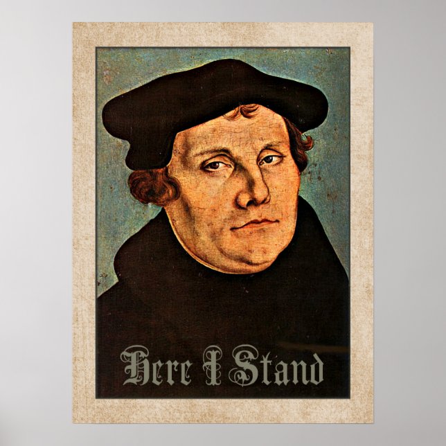 Martin Luther här står jag Poster (Framsidan)