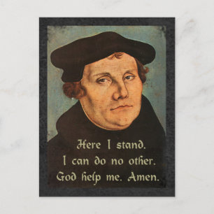 Martin Luther här står jag utanför Vykort