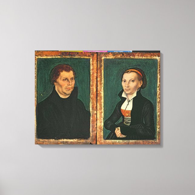 Martin Luther, Katharina von Bora, 1526 Canvastryck (Framsida)