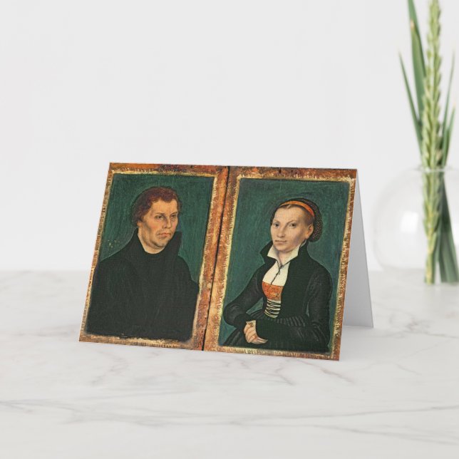 Martin Luther, Katharina von Bora, c.1526 Kort (Framsida)