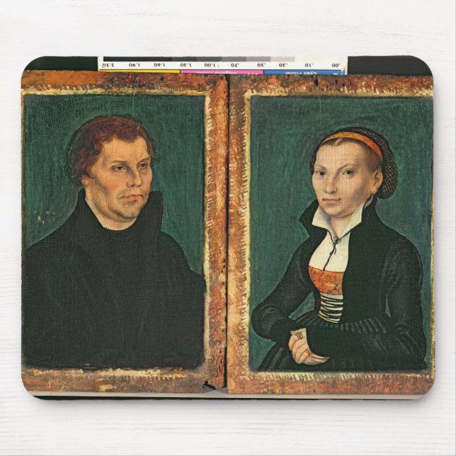 Martin Luther, Katharina von Bora, c.1526 Musmatta (Framsidan)