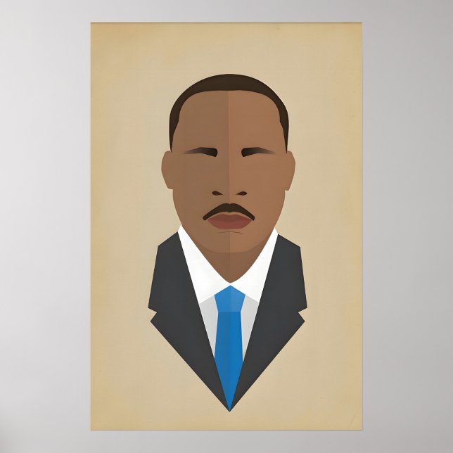 Martin Luther King Jr., ikon för svarta historiska Poster (Framsidan)
