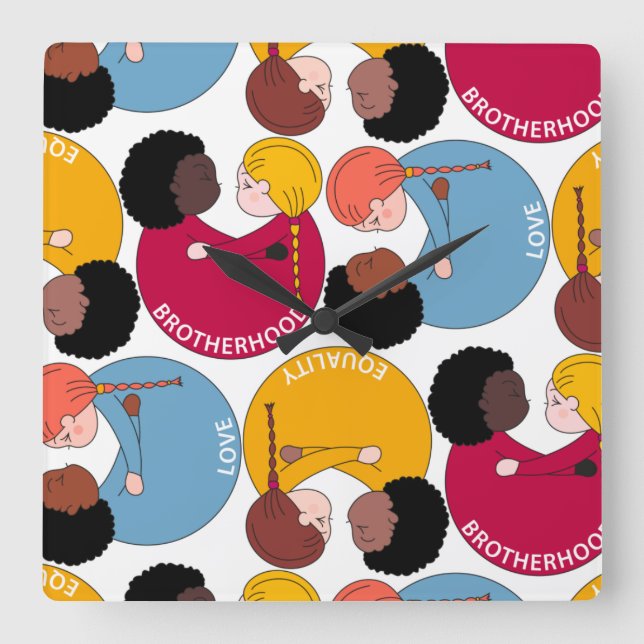 Martin Luther Kung, jämlikhet och broderskap Fyrkantig Klocka (Framsida)