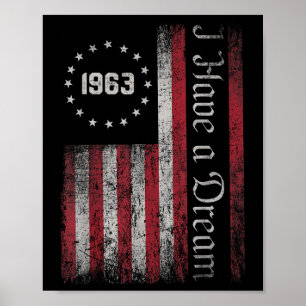 Martin Luther Kung Jr. Dag jag har en drömmlk-dag Poster