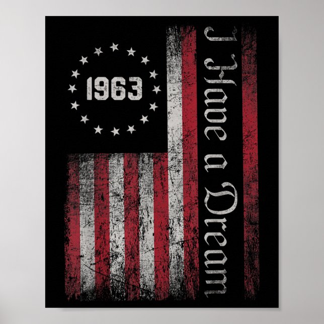 Martin Luther Kung Jr. Dag jag har en drömmlk-dag Poster (Framsidan)