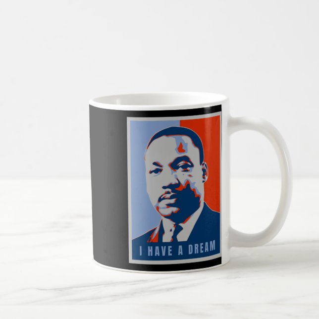 Martin Luther Kung Jr. Jag har en Dream Art Sticke Kaffemugg (Höger)