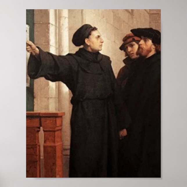 Martin Luther Nailing 95 Theses Poster (Framsidan)