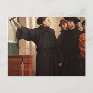 Martin Luther Nailing 95 Theses Vykort