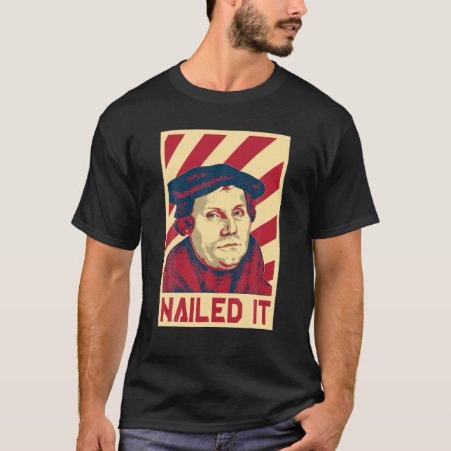 Martin Luther Nailit Retro Propaganda T Shirt T (Framsida)