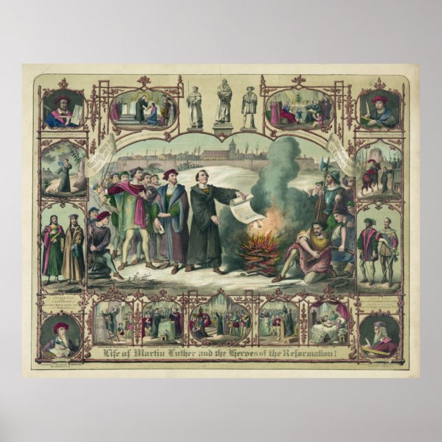 Martin Luther och hjältar från reformen [1874] Poster (Framsidan)