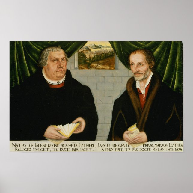 Martin Luther och Philip Melanchthon Poster (Framsidan)