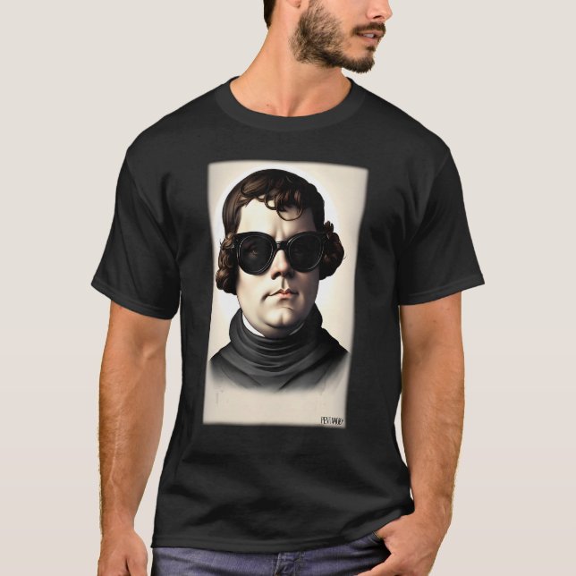 Martin Luther Religion Evangelic Church Sunglasses T Shirt (Framsida)
