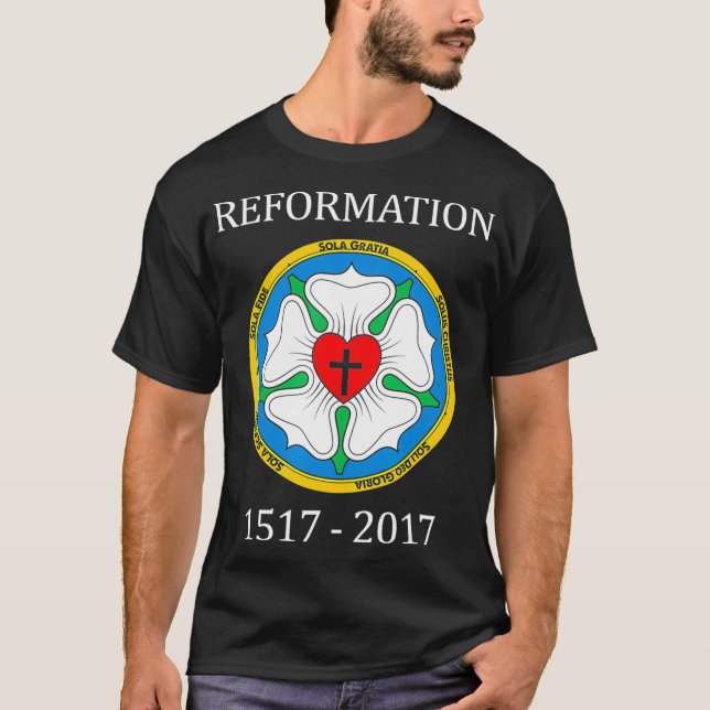 Martin Luther Ro de fem SOLAS-protestanten  T Shirt (Framsida)
