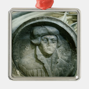 Martin Luther som åldras 57 med Luther'sen, steg Julgransprydnad Metall